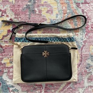 Authentic Tory Burch crossbody bag in black